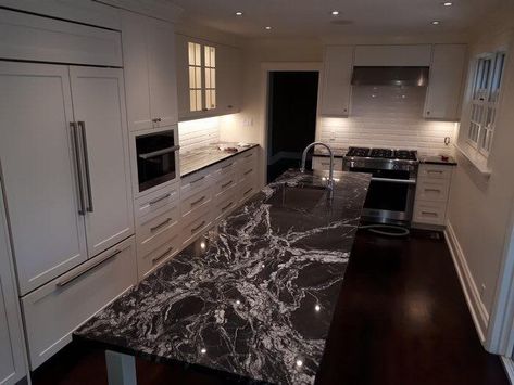 Silver Waves granite on white cabinets Silver Waves Granite Counter Tops, Transitional Kitchen Design, Black Counters, 2024 Year, Transitional Kitchen, Kitchen Redo, White Cabinets, Granite Countertops, Kitchen Countertops