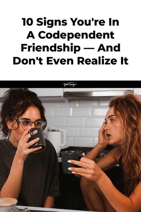 You may not readily see the signs you're in a codependent friendship, even if they've been there a while. Here's how to recognize when your friendship is imbalanced and how you can get things back on track and healthy again. Getting Over Friendship, Unreciprocated Friendship, Codependent Friendship, Rekindling Friendships, Signs Friendship Is Over, Never Turn Friendship Into Relationship, Friendship Not Reciprocated, One Sided Friendship, Reciprocated Love