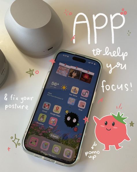 If you have bad posture, this app is for you 📱🦐 I recently discovered this app, and I think it’s new but cool! *not sponsored* Pomo UP is a productivity app with a Pomodoro timer. You can also invite or join your friends! It also supports posture tracking, and you’ll be reminded to fix your posture  🦐 You need any generation of AirPods or Beats Fit Pro for posture tracking 🎧 This app is iOS only 🥲but FocusPomo is similar and it’s on Android!! 💭 who else has bad posture? 🦐 Apps Must Have Android, Pomodoro App, Apps For School, Cool Apps, Aesthetic Apps Games, Beats Fit Pro, App Aesthetic, Pomodoro Timer, Timer App