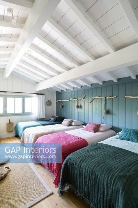 Coastal Cabin, Kids Rooms Shared, Bed Images, Airbnb House, Bunk Rooms, Attic Bedrooms, Bunk Room, Attic Rooms, Style Bedroom