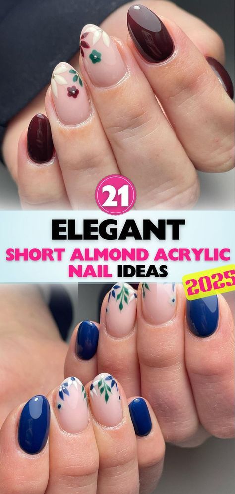 Extra Short Almond Nails Designs, Almond Gel X Nail Designs, Almond Shaped Nails Short, Short Almond Nail Designs, Almond Acrylic Nail, Almond Shaped Nails Designs, Almond Gel Nails, Acrylic Nail Ideas, Almond Acrylic