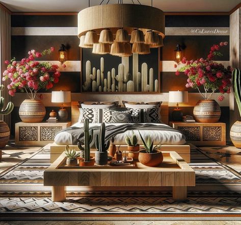 My @giLherrera twist of a Modern Mexican Hacienda guest-room (digital rendering for a client) with a Tulum/Cabo Touch: Inspired by my hometown of Palm Springs/CoacheLLa Valley . 100% Mexican Artisan Decor for the WIN🥳🇲🇽♥️ . At CoLores Decor Our team is constantly experimenting with textures & “WOW” styles for a UNIQUE statement design for any room…Introducing TOP 🇲🇽 MeXican Artisan Design & CATAPULTING our culture’s Talent through the vision of our founder, GiL Herrera @giLherrera ♥️ . We wor... Modern Mexican Hacienda, Mexican Boho Decor, Hacienda Bedroom, Palm Springs Interior Design, Mexican Bedroom, Palm Springs Interior, Mexican Restaurant Design, Resort Decor, Mexican Interior Design