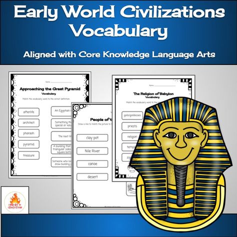 Are you looking for an easy and engaging way to utilize vocabulary activities with the First Grade CKLA Unit 4, Early World Civilizations? This resource can be used in centers or as an independent activity. Easy to use. Print and go! Resource Includes: Vocabulary Matching with definitions pages Vocabulary Matching with pictures pages Aligned with Grade 1 CKLA Early World Civilizations Unit Ckla First Grade, World Civilizations, Independent Activities, Vocabulary Activities, Hairdo For Long Hair, Gods And Goddesses, Grade 1, First Grade, Vocabulary