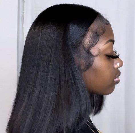 Baby Hairs, Silk Press, Hair Laid, Baddie Hairstyles, Black Girls Hairstyles, Natural Hairstyles, Lace Closure, Long Black, Straight Hair