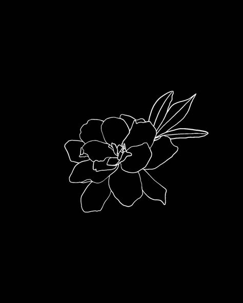 Gardenia Drawing, Simple Gardenia Tattoo, Gardenia Flower Tattoo, Gardenia Line Drawing, Gardina Flowers Tattoo, Gardenia Plant Tattoo, Gardenia Sketch, Gardenia Flower, Gardenia Drawing Flower