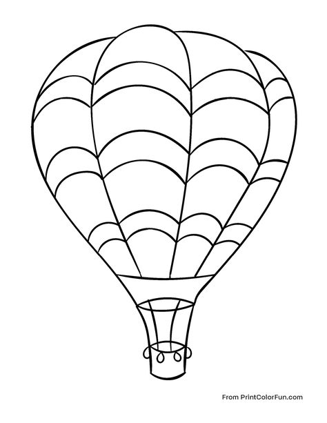 Hot Air Balloon Coloring Pages, Balloon Coloring Pages, Baseball Coloring Pages, Hot Air Balloon Clipart, Huge Balloons, Hot Air Balloon Design, Star Wars Colors, Cars Coloring Pages, Water Balloons