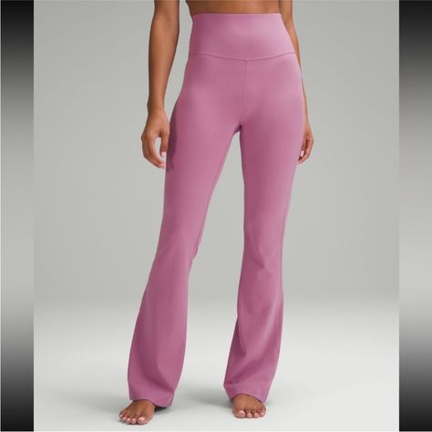 Magenta Pink Flare Groove Align Pants Size 4 Nwt. They Are Too Tight On Me Smoke And Pet Free Home Lululemon Groove Pant, Flared Leggings, Classic Pants, Flare Leggings, Lululemon Leggings, Lululemon Women, Split Hem, Tight Leggings, Cropped Leggings