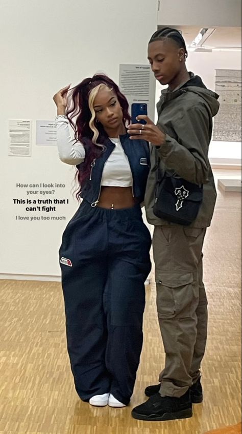 Cute Black Couples Matching Outfits, Cute Couple Outfits Swag, Black Couple Outfits, Swag Couples, Couple Goals Teenagers Pictures, Couple Fits, Black Couple, Rich Girl Lifestyle, Cute Couple Outfits