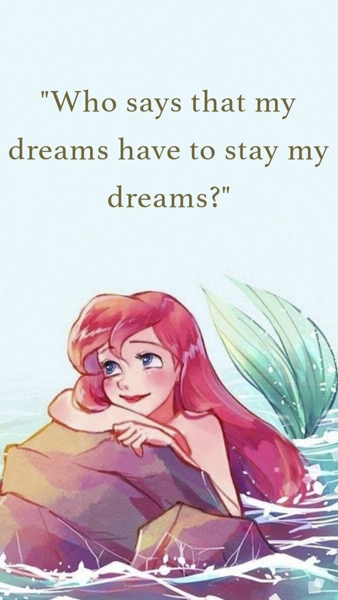 Disney Princess Quotes Wallpaper, Disney Ariel Wallpapers, Disney Princess Ariel Wallpaper, Ariel Wallpaper Aesthetic, Ariel Wallpaper Iphone, Ariel Quotes, Little Mermaid Quotes, Disney Characters Quotes, Ariel Aesthetic