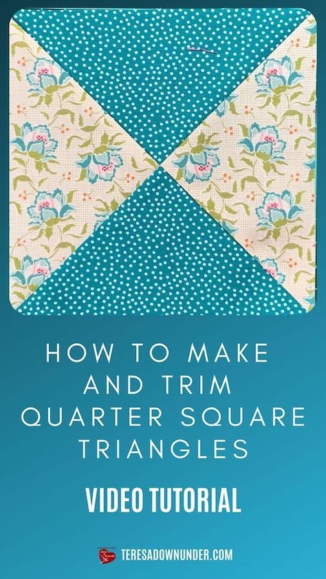 Triangle Quilt Block, Half Square Triangles Tutorial, Quarter Square Triangles, Triangle Quilt Tutorials, Half Square Triangle Quilts Pattern, Triangle Quilt Pattern, Modern Quilting Designs, Tie Quilt, Half Square Triangle Quilts