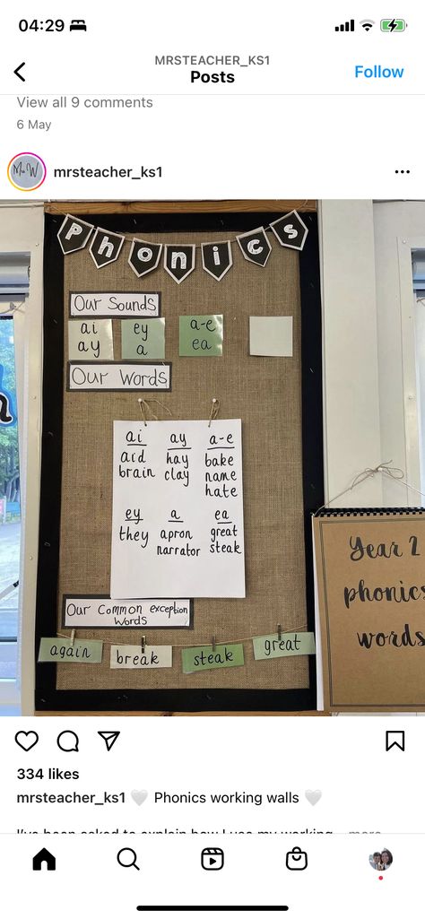 Phonics Working Wall, Phonics Classroom Display, Literacy Display Eyfs, Year 1 Phonics Display, Year 2 Display Ideas, Phonics Board Display, Neutral Display Classroom, Phonics Wall Display Classroom, Year 1 Classroom Displays