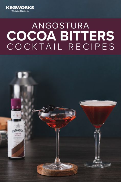 Cocktails With Chocolate Bitters, Cocoa Bitters Cocktail, Chocolate Bitters Recipe, Chocolate Bitters Cocktail, Angostura Bitters Recipe, Bitters Cocktail Recipes, Guinness Cocktail, Draft Beer Tower, Bitters Recipe