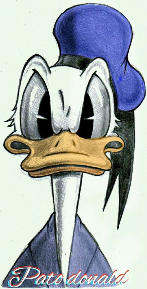 Donald Duck Drawing, Mickey Drawing, Sculptural Painting, Fruit Art Drawings, Duck Drawing, Chicano Drawings, Mickey Mouse Art, Drawing Heads, Disney Art Drawings