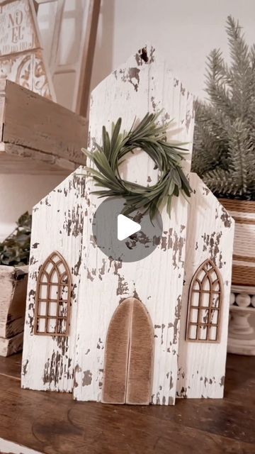 Barefoot&FreckledLLC on Instagram: "Reclaimed Wood Chapel⛪️🤍 #diy #reclaimedwood #farmhouse #rusticchurch" Jenn Johnson, Fall Wood Crafts, Old Country Churches, Church Crafts, Country Church, Country Crafts, December 13, Church Decor, Christmas Market