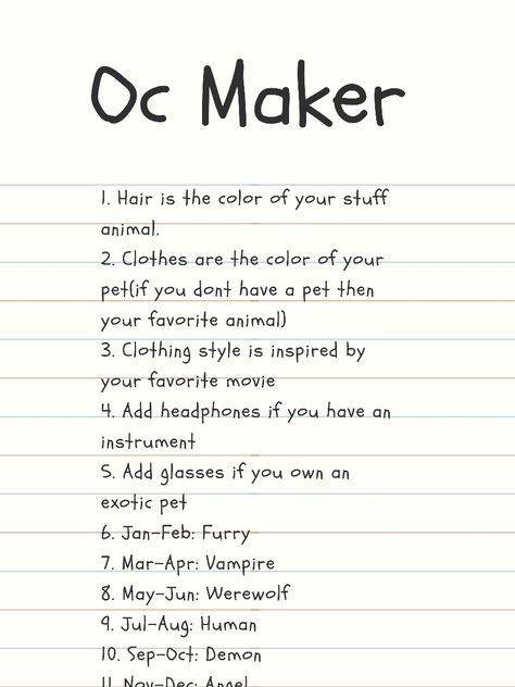 Steps to make an Oc! Making An Oc Challenge, How To Make An Oc Drawing, Character Design Based On You, Create A Fairy Oc, Oc Making Tips, Drawing Promts Oc, Oc Day Challenge, Scenarios For Ocs, Lets Create An Oc