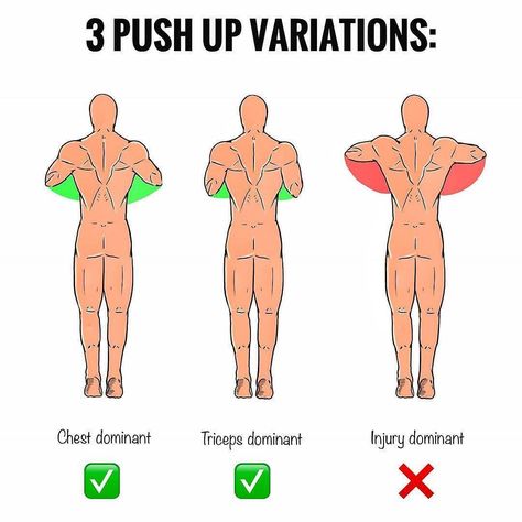 ☑️ Push-ups will work wonders for your upper body, increasing the muscle size & strength of your overall arm/chest/serratus/core areas -… Push Up Variations, Push Up Form, Jeff Seid, Gym Tips, Chest Muscles, Triceps Workout, Push Ups, Chest Workout, Leg Day