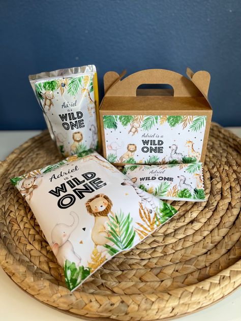 Wild One Party Favors, Jungle Birthday Theme, Safari Party Favors, Wild One Party, 1st Birthday Favors, Jungle Theme Birthday, Wild One Birthday, Safari Theme Party, Wild One Birthday Party