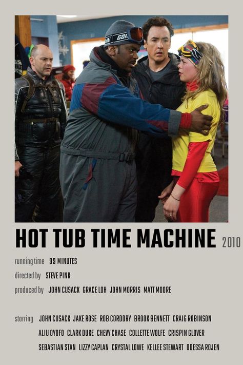 Time Machine Movie, Crystal Lowe, Craig Robinson, Hot Tub Time Machine, New Movies To Watch, Tub Time, Film Posters Minimalist, Chevy Chase, Good Movies To Watch