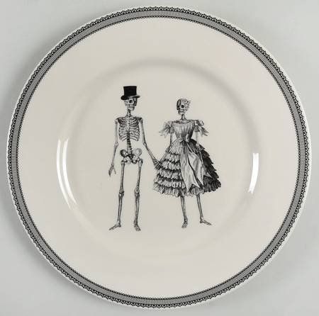 Something Wicked | Replacements, Ltd. Wedding Dinner Plates, Spooky Dinner, October Fest, Mardi Gras Crafts, Christmas Dinner Plates, Fred And Ginger, Halloween Tablescape, Tiered Serving Trays, Old Pottery