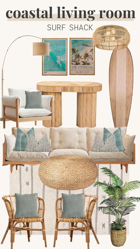 Coastal living room, surf shack decor, coastal couch, surf board decor, surf pictures, coastal, beach room, beach theme living room, beach living room, beach house, coastal house, coastal aesthetic, coastal decor, beachy room decor, beachy room inspo, modern coastal decor, modern coastal living room, modern beach house, beach house decor, coastal living rooms, beachy living room, surf shack, surf house, beach shack, boho beach house, earthy modern living room, blue and green living room, palm Coastal Beach Room, Coastal Couch, Beachy Boho Living Room, Surf Living Room, Beachy Living Room, Blue And Green Living Room, Modern Coastal Living Room, Surf Wall Art, Beachy Room Decor