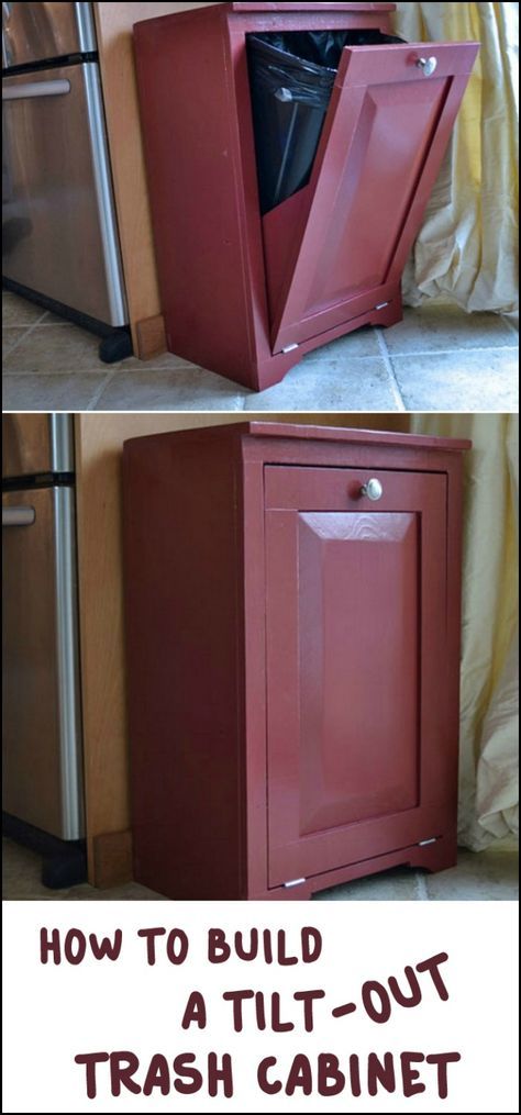 Dog Food Storage Diy, Trash Cabinet, Food Storage Cabinet, Trash Can Cabinet, Your Trash, Home Remodeling Diy, Dog Food Storage, Trash Bin, Diy Renovation