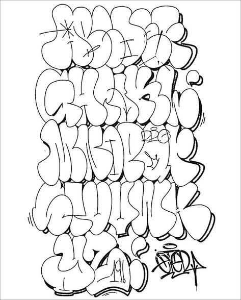 Graffiti Practice Sheet, Philly Handstyles Alphabet, Graffiti Throw Up Letters Alphabet, Throwup Graffiti Alphabet, Graffiti Piece Alphabet, Bubble Graffiti Alphabet, Throwies Graffiti Alphabet, Throwies Graffiti, Throw Up Graffiti Alphabet