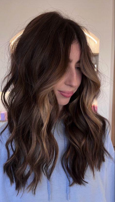 Brunette, brunette balayage, brunette highlights Reverse Balayage Brunette, Natural Brunette Highlights, Natural Brunette Balayage, Soft Brunette Balayage, Subtle Balayage Brunette, Reverse Balayage, Dimensional Brunette, Subtle Balayage, Hair Color Formulas