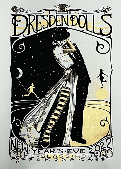 Dresden Dolls Poster, Dresden Dolls Band, Dresden Dolls Aesthetic, Punk Cabaret, Girl Anachronism, Cabaret Goth, Evelyn Evelyn, Dark Cabaret, Dresden Dolls