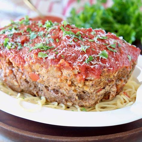 Best Italian Meatloaf, Italian Sausage Meatloaf, Easy Italian Meatloaf, Ground Beef And Italian Sausage, Sausage Meatloaf, Italian Meatloaf Recipes, Ground Beef Meatloaf, Recipes Spaghetti, Italian Meatloaf