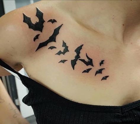 Bat Tattoos, Tattoos For Females, Bats Tattoo Design, Side Neck Tattoo, Band Tattoo Designs, Neck Tattoos Women, Bone Tattoos, Bat Tattoo, Rabbit Tattoos