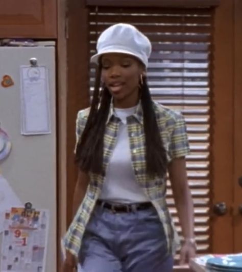 Moesha Inspired Outfits, Brandy Outfits 90s, 80 Fashion Outfits 80s Style Black Women, 80s Fashion For Black Women, Brandy Inspired Outfits, Throwback Day Spirit Week Outfit 90s, 1990s Fashion Black Women, Brandy Moesha Outfits, Moesha Outfits 90s