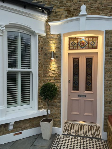 Project 14 - Period Home Style Entry Lights, Wooden Hallway, Victorian Front Garden, Victorian Front Door, Victorian Front Doors, Front Door Lighting, Traditional Front Doors, Terrace Garden Design, Entrance Ideas