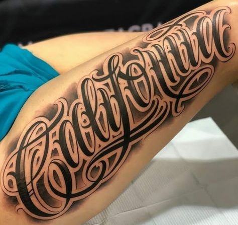 Letter Shading Tattoo, Last Name Forearm Tattoo Men, Name Forearm Tattoo Men, Seoul Tattoo, Chicano Font, Lis Tattoo, Typographic Tattoo, Name Tattoos On Arm, Forearm Cover Up Tattoos