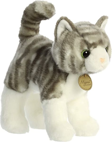 Grey Tabby Kittens, Grey Tabby Cat, Cat Plushie, Grey Tabby, Gray Tabby, Realistic Stuffed Animals, Tabby Kitten, Cat Plush Toy, Stuffed Animal Cat