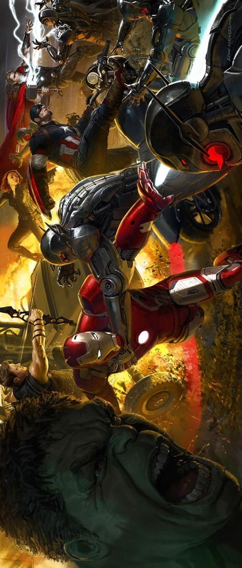 Avengers: Age of Ultron concept art by Ryan Meinerding Ultron Concept Art, Ryan Meinerding, Best Avenger, Avengers Team, Marvel Avengers Assemble, Avengers Age Of Ultron, Avengers Age, Joss Whedon, Age Of Ultron