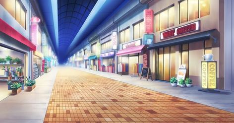 Mall Anime Background, Hydrangea Landscaping, Anime Landscape, Gacha Backgrounds, Episode Interactive Backgrounds, Anime Places, Driveway Landscaping, Anime City, Farmhouse Landscaping