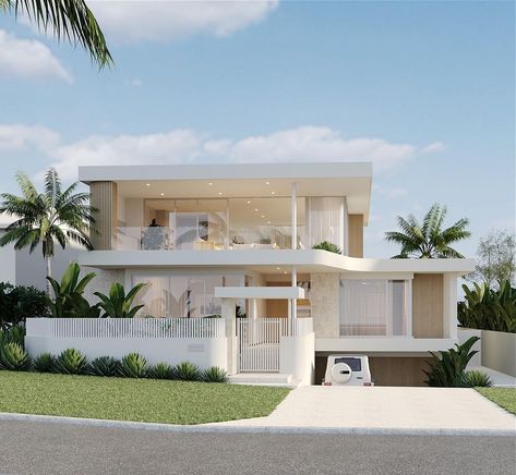 Can’t wait for this home on the coast to kick off soon. | Instagram Coastal House Exterior, Coastal Facade, Coastal Home Exterior, Beach Houses Architecture, Modern Coastal Home, Australia House, Bali House, Beach House Exterior, Modern Beach House