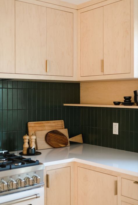 Backsplash Vertical Tile, Green Vertical Tile, Vertical Subway Tile Kitchen, Colored Subway Tile Backsplash, Vertical Subway Tile Backsplash, Vertical Tile Backsplash, Green Subway Tile Backsplash, Vertical Backsplash, Kitchen With Subway Tile Backsplash