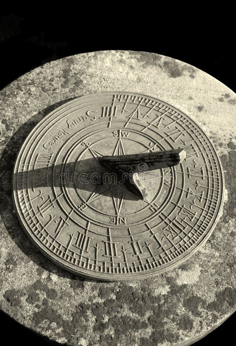 Sundial. Stone sundial with a hint of sepia , #SPONSORED, #Stone, #Sundial, #sundial, #sepia, #hint #ad Solar Time, Garden Statuary, Brochure Template Psd, Sundials, Garden Ornament, Telling Time, Event Poster, Garden Ornaments, Ancient Greece