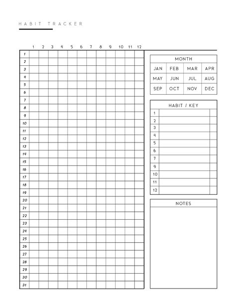 Free Printable Habit Tracker PDF - World of Printables 2023 Planner Template Goodnotes, Ipad Journal Template, Free Printable Habit Tracker, Bullet Journal Templates, Bullet Journal Template, Printable Habit Tracker, Digital Bullet Journal, Study Planner Printable, Bullet Journal Ideas Templates