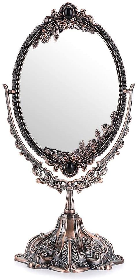 Mirror With Frame, Gothic Mirror, Mirror With Stand, Wall Mounted Makeup Mirror, Mirror Installation, Mirror For Bathroom, Antique Vanity, Makeup Vanity Mirror, Elegant Mirrors