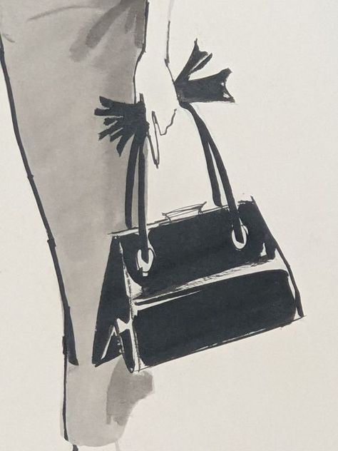 Sketching Your Way to a Distinctive Style and Expression Modeling Drawing Fashion, Purse Sketch Drawing, Purse Design Drawing, Purses Drawing, Hand Bag Drawing, Bag Drawing Sketch, Hand Bag Illustration, Purse Sketch, Purse Drawing