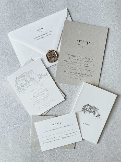 Classic Minimalist Wedding Invitation, Simple Timeless Wedding Invitations, Wedding Invitations Neutral Colors, Modern Timeless Wedding Invitation, Classy Simple Wedding Invitations, Early April Wedding, Wedding Invites Simple Elegant, Traditional Wedding Stationary, Modern Formal Wedding Invitations