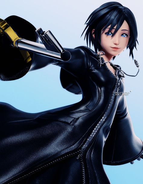 Kingdom Hearts Xion, Kingdom Hearts Kairi, Xion Kingdom Hearts, Game Pfp, Kairi Kingdom Hearts, Photoshoot Reference, Kh 3, Anime Hairstyles, Kingdom Hearts Characters