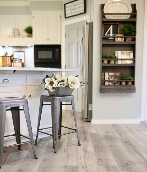 Vinyl Plank Flooring Kitchen, Hardwood In Kitchen, Updating A Kitchen, Vinyl Wood Flooring, Vinyl Flooring Kitchen, Farmhouse Flooring, Lumber Liquidators, Lvp Flooring, Floor Trim