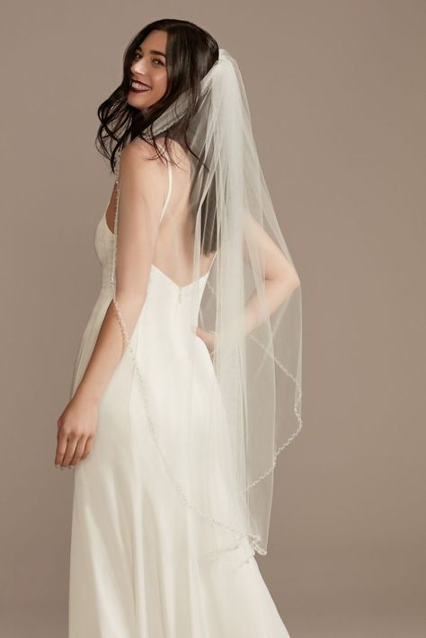 Mid Length Veil Wedding, Mid Length Veil, Fingertip Length Veil, Elbow Length Veil, Chapel Length Veil, Fingertip Veil, Cathedral Length Veil, Veil Styles, Wedding Gown Styles