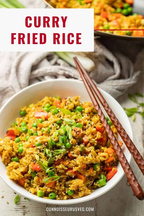 Thai Side Dishes, Vegan Dishes Easy, Curry Fried Rice, Quick Vegan Meals, Better Than Takeout, Vegan Side Dishes, Vegan Curry, Vegan Sides, Vegan Main Dishes