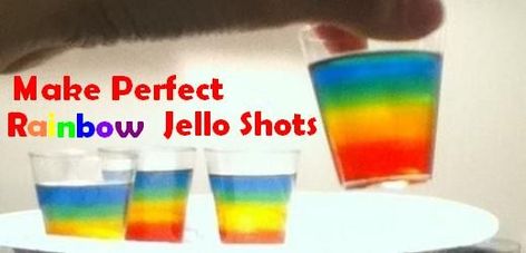 Rainbow Jello Shots, Boozy Recipes, How To Make Vodka, How To Make Jello, Rainbow Jello, Jell O Shots, Jelly Shots, Jello Shot, Jello Shot Recipes