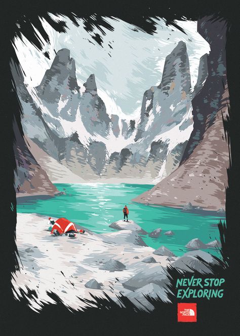 The North Face: Never Stop Exploring on Behance Face Collage, North Face Shirts, Skate Art, Funny Christmas Tshirts, Face Illustration, Never Stop Exploring, Face Men, Face Design, Women T Shirts