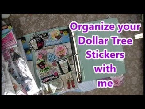 Sticker Storage Book - YouTube How To Store Scrapbook Stickers, How To Make A Sticker Book, Sticker Storage Ideas Organizing, Sticker Organization Storage, Scrapbook Sticker Organization, Sticker Album Diy, Diy Sticker Book, Sticker Organizer, Scrapbook Paper Storage